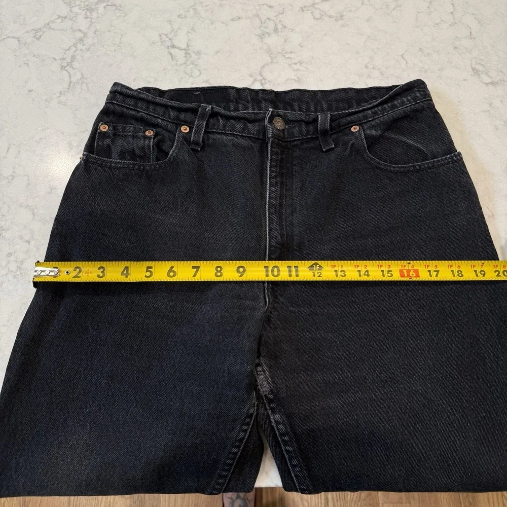 VTG Levi's 550 Black Jeans Size 13 Tapered 31x29 100% Cotton Made In USA 90s